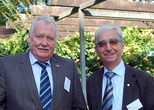 Der aktuelle BDC-Vorsitzende Michael Schattenberg, rechts, und sein Vorgänger Franz Schmaus.