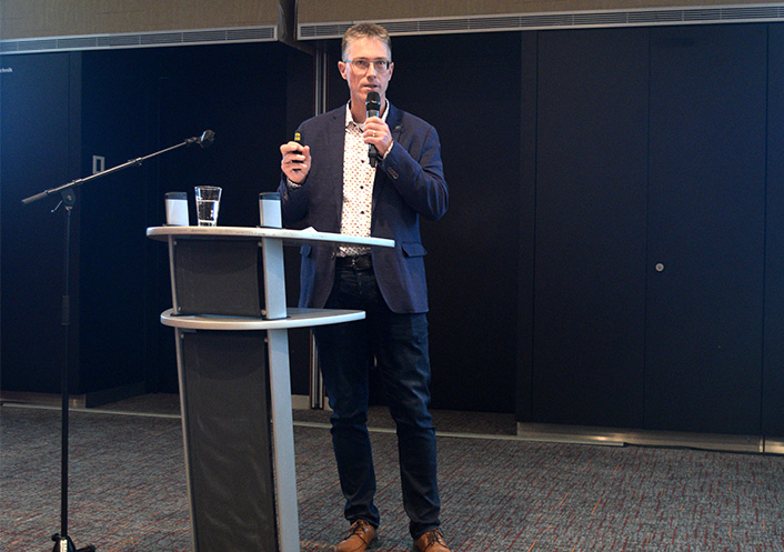Roland van Doremaele gab auf der BDC-Tagung 2021 einen Einblick in innovative Techniken im Bereich des Pilzanbaus